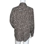 Foxcroft  Shirt Womens 12 Brown Black Cheetah Print Button Up Casual Work Office‎ Photo 3