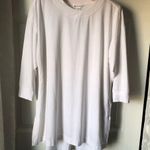 Athleta Tranquility Top athletics top shirt white 3/4 sleeves Relax fit sz S p Photo 0