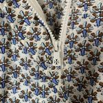 Tory Burch  Casey Anorak Jacket Windbreaker White Blue Floral Paisley Size 8 Photo 6