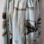 NWT Womens Midnight Bakery Blush Blue Floral‎ Crane Wrapper Robe M/L * Photo 2