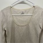 Aerie  Cream Waffle Texture Long Sleeve Top Photo 3