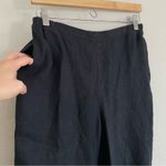 Flax  Black Linen High Rise Pants Size Small Lagenlook Boho Photo 3