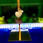 Pearl Heart Keychain with Gold Accents White Photo 7