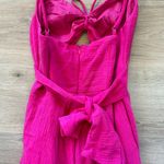 Selfie Leslie Twin Flame Drawstring Bust Midi Dress in Hot Pink Photo 6