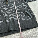 Heartloom ✨  Natalia Wool Blend Leopard Print Pullover Sweater in Charcoal Gray S Photo 12