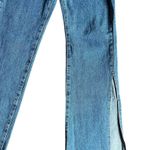 Momokrom Dolls Kill  MID blue Wide Leg Split Hem Jeans Photo 6