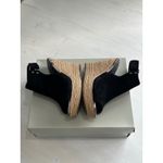 Marc Fisher Black Suede Peep Toe Espadrille Wedge Sandals Size 6.5M Photo 7