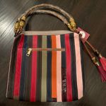 NWT CHAOS By Elsie Multi Color Solid Genuine Leather Rhombus Pattern Tote Bag Photo 7