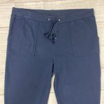 GW women XL cotton blend pull on sweatpants navy blue Photo 3