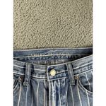 American Eagle  Mom Jeans‎ Women 4 High Rise Striped Blue Denim Pants Photo 5