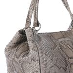 Cape Cobra Grey Snakeskin Large Shoulder Bag Gray Photo 9