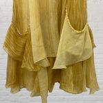 Max Studio  Golden Yellow Silk Ruffle Dress | Special Edition | Size S Photo 6