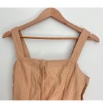 ALC Frank A.L.C. Gilmour 100% Linen Tie Waist Romper Khaki Brown Size 0 NWT Coastal Beach Photo 2