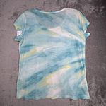Chico's Shirt Womens Large Blue Green Brushstroke Studs Versatile Casual Colorful Photo 2