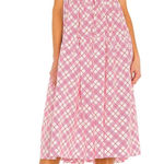 SWF A Line Dress in Cottage Pink Plaid Cotton Smocked Sundress Size‎ Small Photo 0