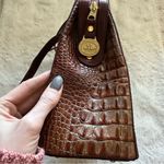 Brahmin Brown Leather And Croc Embossed Shoulder Bag Photo 3