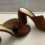 Caparros Heels CAPORICCI Chestnut Suede Women's Mules-made in Italy 38 1/2Vero Cuoio 81/2 Photo 8