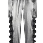 Victoria's Secret Victoria’s Secret Knockout Victoria Sport Gunmetal Cut Out Spandex Black Shine Photo 0