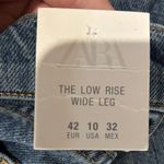 ZARA  Medium Blue Wide Leg Jeans Photo 2