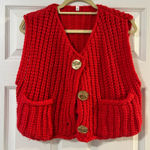 Button up sweater Red Photo 0