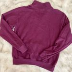 PINK - Victoria's Secret Victoria’s Secret Pink Campus Quarter Zip Burgundy Maroon Ombré Logo Sweater XS Photo 1