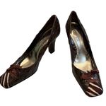 Kenneth Cole Vintage 90’s ’ Square Toe High Heel Croc N Roll Leather Pumps, Sz 7 Photo 5