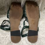 Women’s Sandals Faux Leather Basket Weave Dark Green EU 42 Size 11 Photo 2