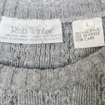 Vintage 90s Rob Winter Fair Isle Snowflake Sweater Gray Size L Photo 6