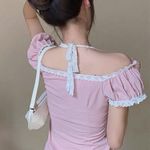 Pink lace Lolita doll bodycon dress Photo 1