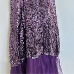 Cinderella Divine Purple Strapless Sequin Beaded Corset Back Long Gown Dress 4 Photo 8