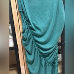 Anthropologie maxi dress The Gabbie Strapless Ruched Tube midi Celandine teal Green Size 2X Photo 4