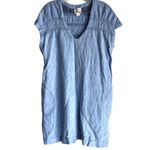 Maeve Anthropologie   Dress Size Medium Boho Preppy Embroidered Gauze Crinkle Photo 7
