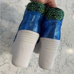 Jeffrey Campbell JC Play by Blue Green Glitter Platform Heels Size 8 Photo 3