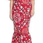 RHODE x Target Women's Linen Blend Floral Bell Sleeve Midi Dress Red Size 28 Photo 0