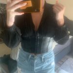 Windsor Long Sleeve Black Corset Top Photo 0