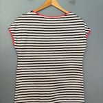 Boden Navy White Stripe Crewneck Mini Dress Short Sleeve Sz 6 Preppy Casual Boho Photo 6