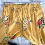 Angie Yellow Floral Wide Legs Pants Photo 3
