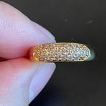 Cute Austrian crystal gold plated ring size 7.5 Photo 4