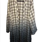 Maurice's Plaid Dip Dye Ombré Kimono Duster 2X Photo 0