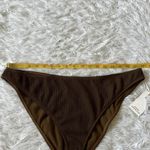 Good American  crinkle good basic cheeky bikini bottom mocha001 size 7/8 Photo 4