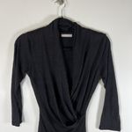 Velvet by Graham & Spencer Womens Dress Black XS 3/4 Sleeve Cotton Gauze Photo 2