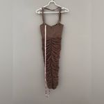 House Of CB NWT  Josephine Taupe Pleated Corset Midi Dress Size XS Photo 8