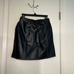 Maeve Faux-Leather Button-Front Belted Mini Skirt Photo 5