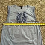 J.Crew periwinkle blue sleeveless ruffle front cotton top size 10 Photo 9