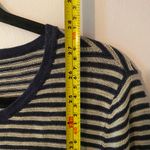 Eileen Fisher  Navy White Striped Long Sleeve Cotton Linen Women's size Medium Photo 7