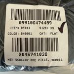 J.Crew NWT  Scalloped One-Piece Swimsuit in Solid Black BF041 Women's XS Photo 10