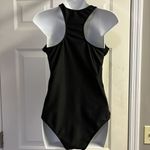 SheIn Black One Piece Plunging Neckline with Tie and Razorback Swimsuit- Large Photo 7