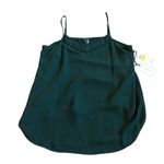 1. State  Spaghetti Strap Blouse Top Shirt Flowy Deep Forest Green Size Medium NWT Photo 0