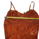 Mesh Lace Teddy Bodysuit Burnt Orange Sexy Lingerie Sheer Rave Outfit Size L New Size L Photo 5