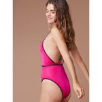 Diane Von Furstenberg  Sz Large Swimsuit Belted Cheeky One Piece Pink Barbiecore Photo 2